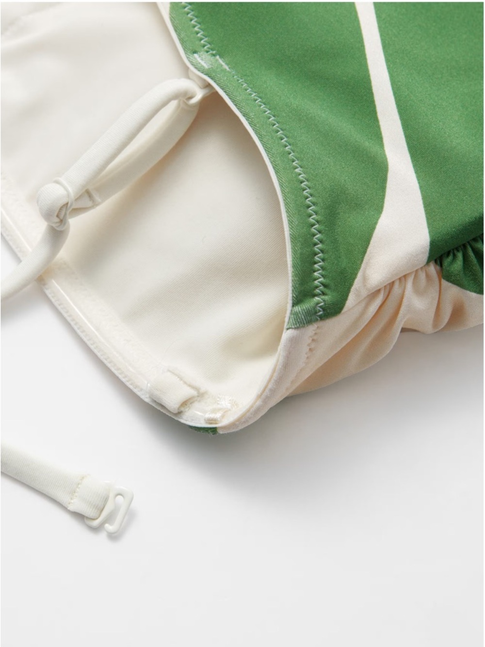 NWT & Other Stories Sz 12 Womens Green Leaf Strapless One-Piece Swimsuit Ret $98 - Picture 3 of 15